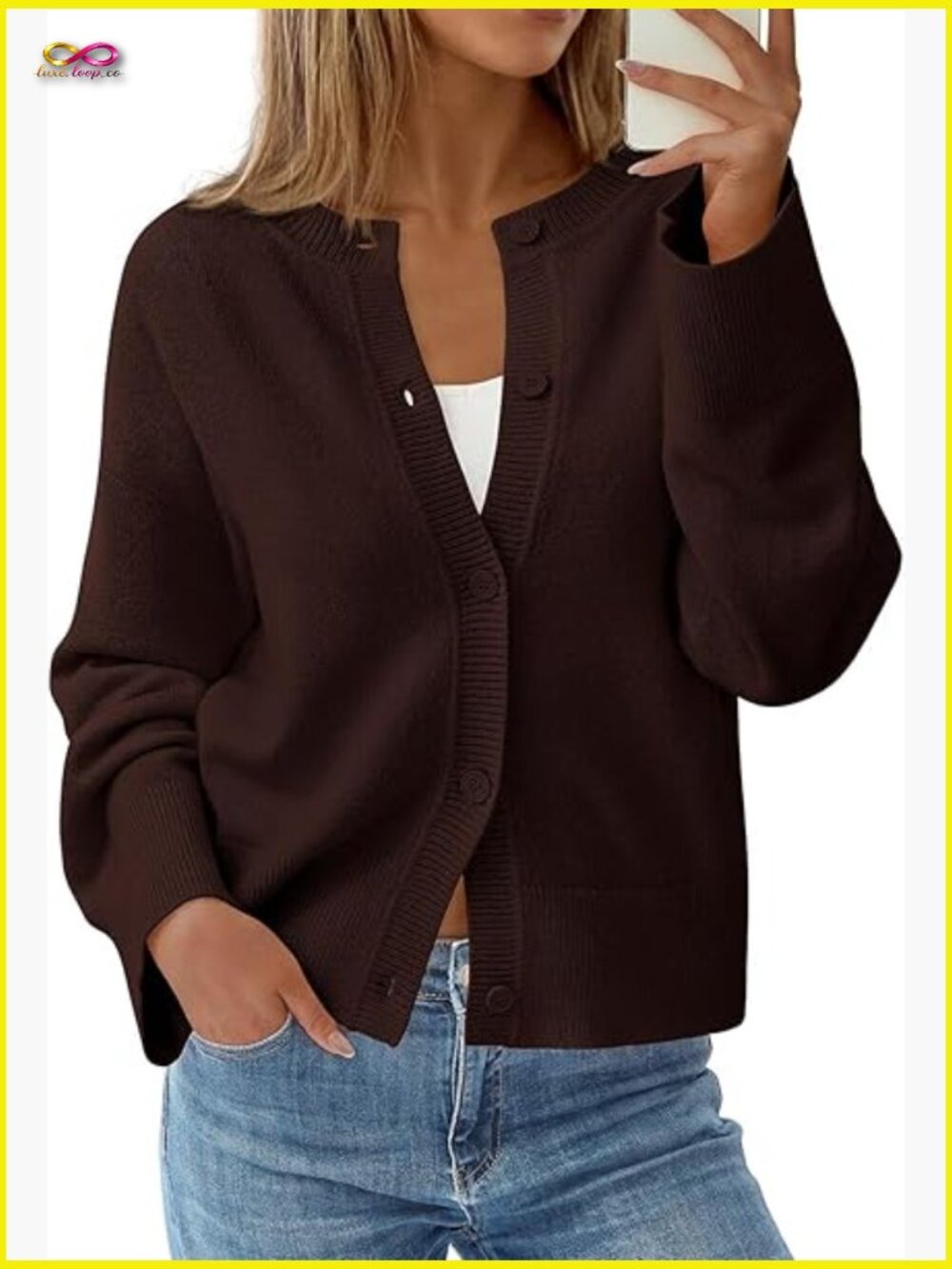 Chunky Oversized Cardigan Sweater Open Front Long Sleeve Button Up Casual Fall
